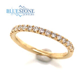 14K Yellow Gold Diamond Band- Size 6.25